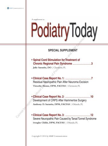 Spinal Cord Stimulation - Podiatry Today