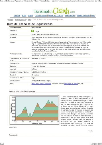 Ruta del Embalse del Aguascebas - Turismo En Cazorla