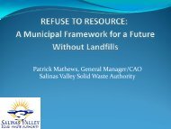 Patrick Mathews, General Manager/CAO Salinas Valley Solid Waste ...