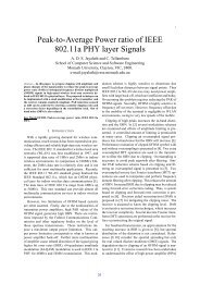 Peak-to-Average Power ratio of IEEE 802.11a PHY layer Signals