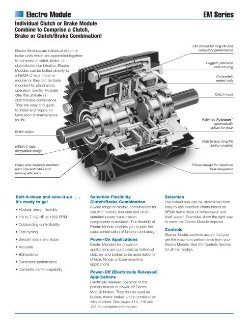 Electro Module EM Series - Arten Freios e Embreagens Industriais