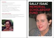 sally isaac memorial scholarship fund - Victorian Local Governance ...