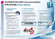 OUMAN EH-800 LÃ¤mmÃ¶nsÃ¤Ã¤din PIKAOHJE ... - Kiertovesipumput