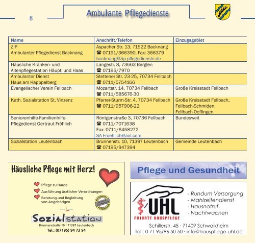 Seniorenwegweiser des Rems-Murr-Kreis - Gemeinde Schwaikheim