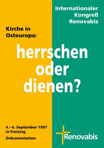 Kongress-Dokumentation Nr. 1 (1997) herunterladen - Renovabis