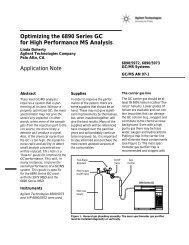 Optimizing the 6890 Series GC for High Performance MS Analysis ...