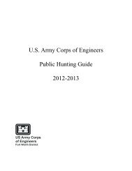 U.S. Army Corps of Engineers Public Hunting ... - Fort Worth District