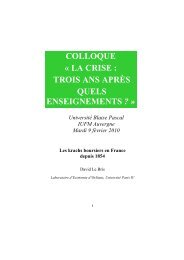 COLLOQUE Â« LA CRISE : TROIS ANS APRÃS ... - Oeconomia.net