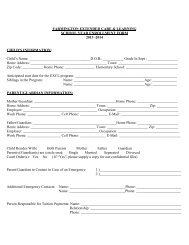 EXCL Enrollment Forms - Farmington Public Schools