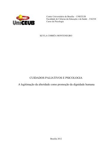 CUIDADOS PALIATIVOS E PSICOLOGIA A legitimaÃ§Ã£o da ...