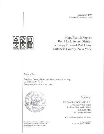 Central Sewer District Map, Plan Report - Village of Red Hook