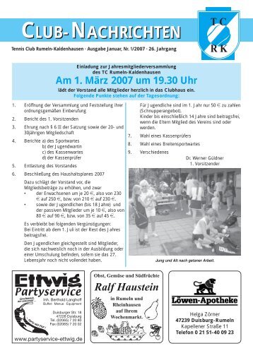 2007/1 - TC Rumeln-Kaldenhausen