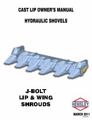 J-bolt Lip and Wing Shrouds - March 2011 - Hensley Industries, Inc.