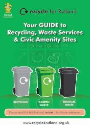 Your GUIDE to Recycling, Waste Services - Rutland County Council