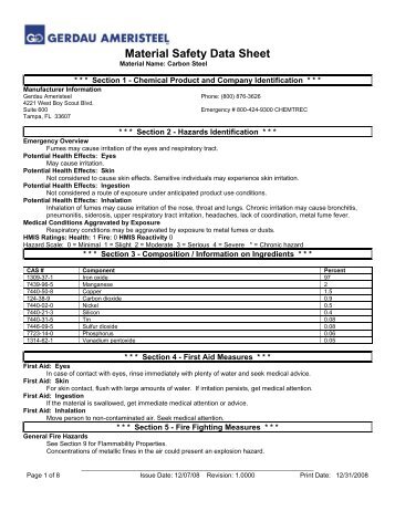 Carbon Steel - Gerdau Ameristeel