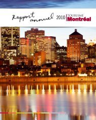 Rapport annuel 2010 de Tourisme Montréal - Tourism Montreal
