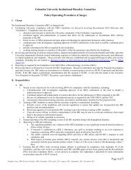 Columbia University's Institutional Biosafety Committee