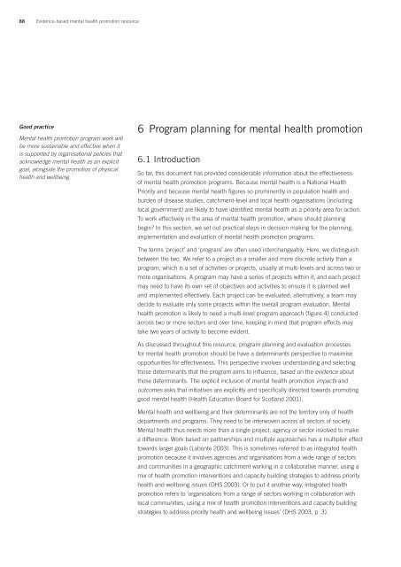 Evidence-based mental health promotion resource - health.vic.gov.au