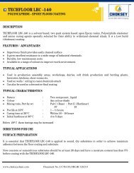 TECHFLOOR LBC -140 - Choksey Chemical