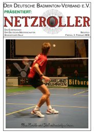 Das ist bitter - Deutsche Badminton Meisterschaft