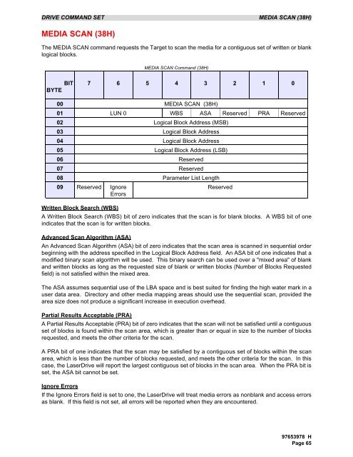 scsi interface specification - Plasmon