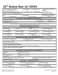 ZP Rodent Bait AG MSDS - Bell Laboratories