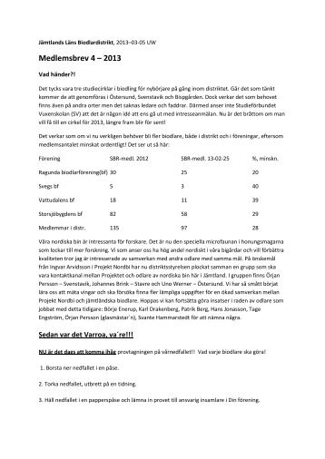 Medlemsbrev 4 â 2013