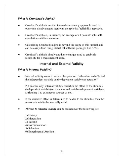 About Validity and Reliability - Atrium