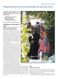 Tätigkeitsbericht 2013 - Evangelisch-reformierte Kirchgemeinde ...