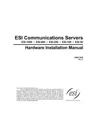 ESI Communications Servers Hardware Installation Manual