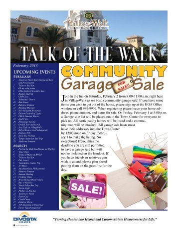 UPCOMING EVENTS - Village Walk of Bonita Springs