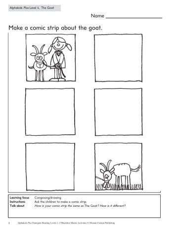 Make a comic strip about the goat.