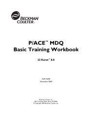 P/ACEâ¢ MDQ Basic Training Workbook 32 Karat - Beckman Coulter