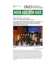 Pressebericht ONZ - Theater Stans