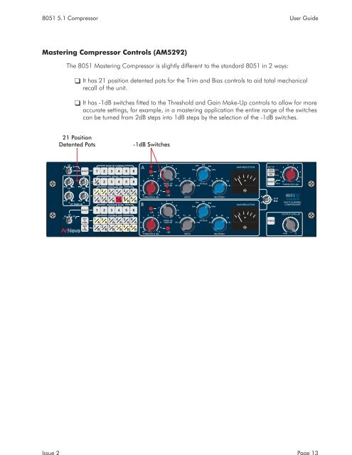 8051 User Manual (Issue 2) - AMS Neve