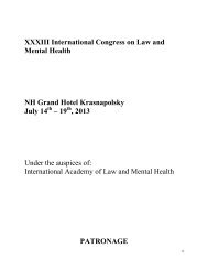 2:00 PM - International Academy of Law and Mental Health