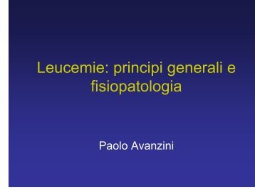 Leucemie - Associazione Italiana Registri Tumori