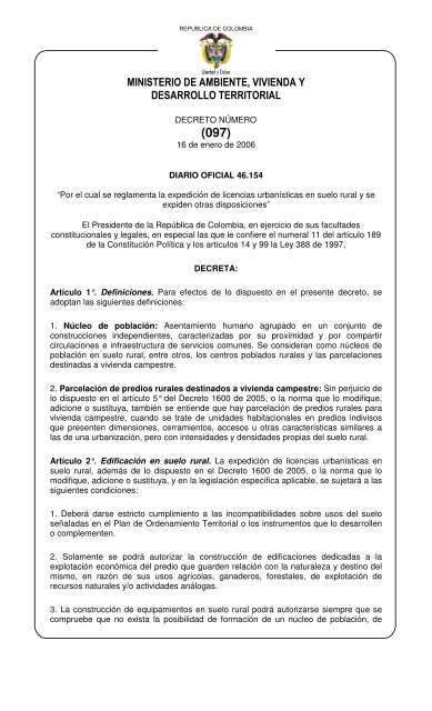 Decreto No. 097 DE 2006 - Cortolima