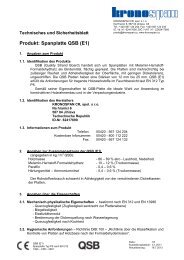Technisches und Sicherheitsblatt Spanplatte QSB (PDF 68 KB)
