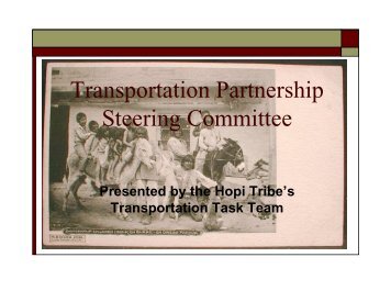 Transportation Partnership Steering Committee - Arizona Tribal ...