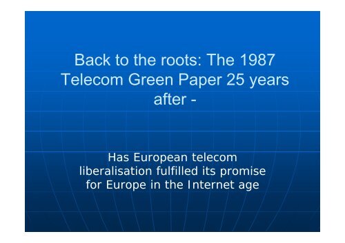 Herbert Ungerer - Telecom Reform Conference