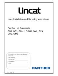 User, Installation and Servicing Instructions Panther Hot Cupboards ...