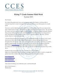 Rising 7th Grade Summer Math Work