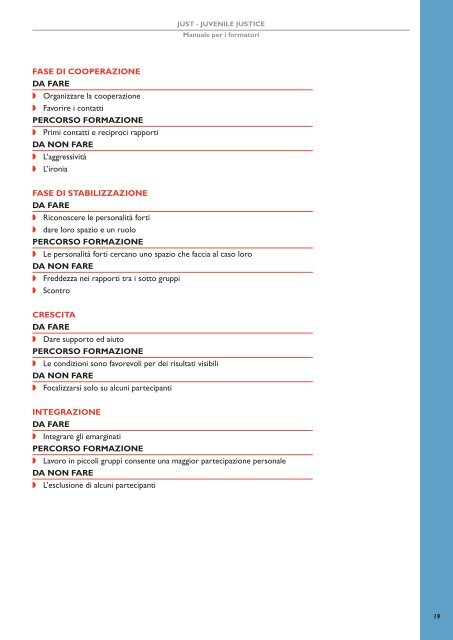 Progetto Just: manuale per i formatori - Save the Children Italia Onlus