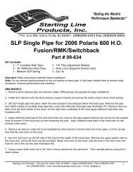 SLP Single Pipe for 2006 Polaris 600 H.O. Fusion/RMK/Switchback