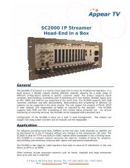 SC2000 IP Streamer Head-End in a Box - HFC Technics