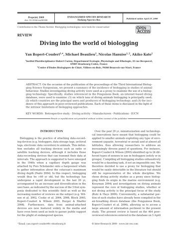 Diving into the world of biologging - ResearchGate