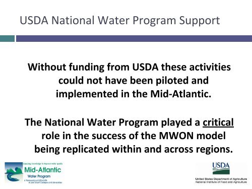 Mid-Atlantic Drinking Water/Master Well Owner Network