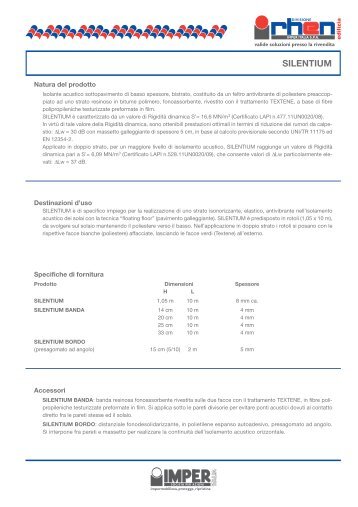 Consulta la scheda tecnica - Imper