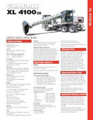 Gradall XL4100 III Excavators Spec Sheet - Highway Equipment